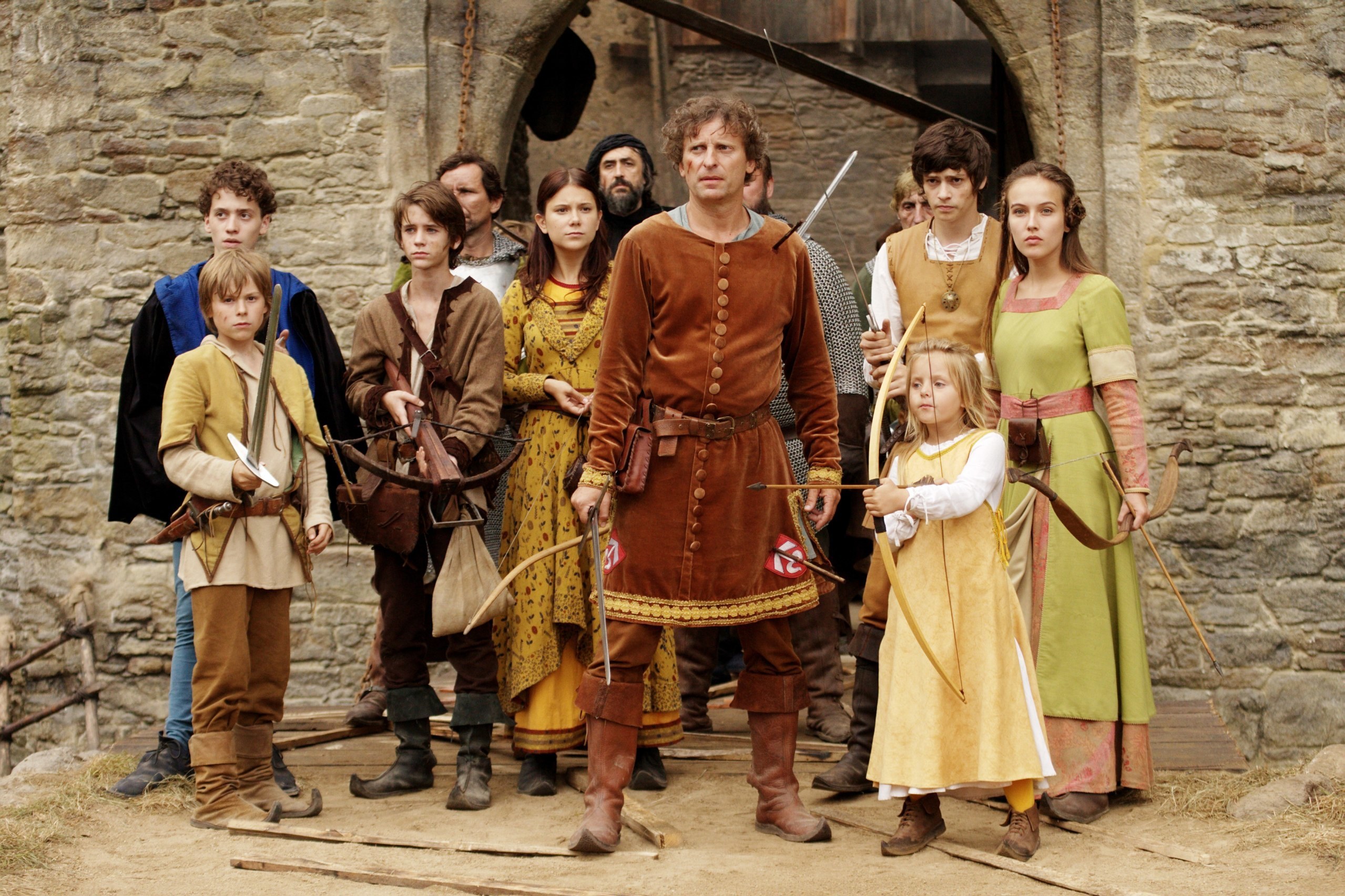 Medieval village group portrait