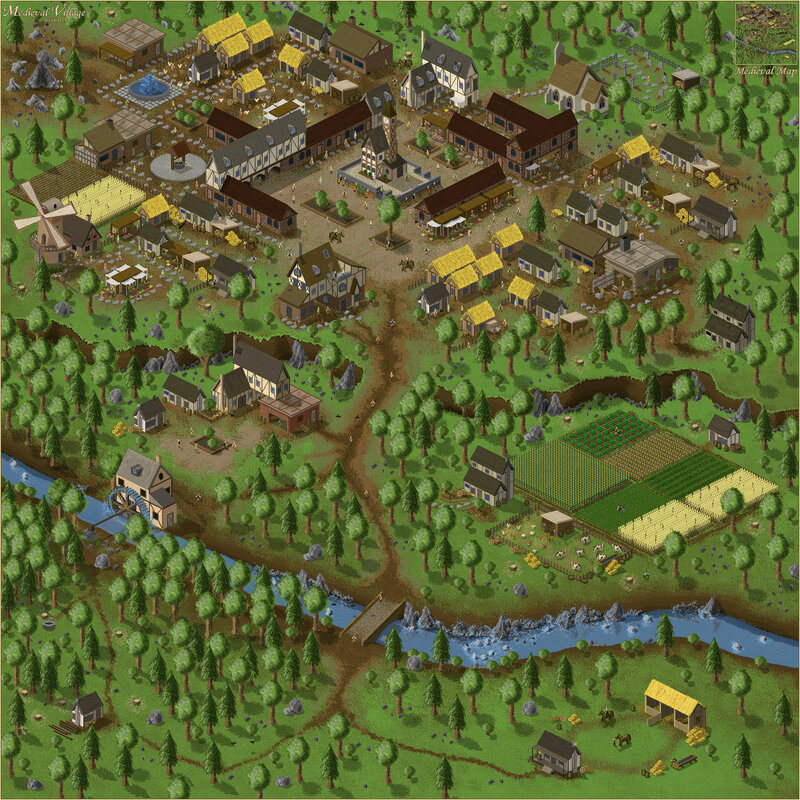 Medieval Village Map
