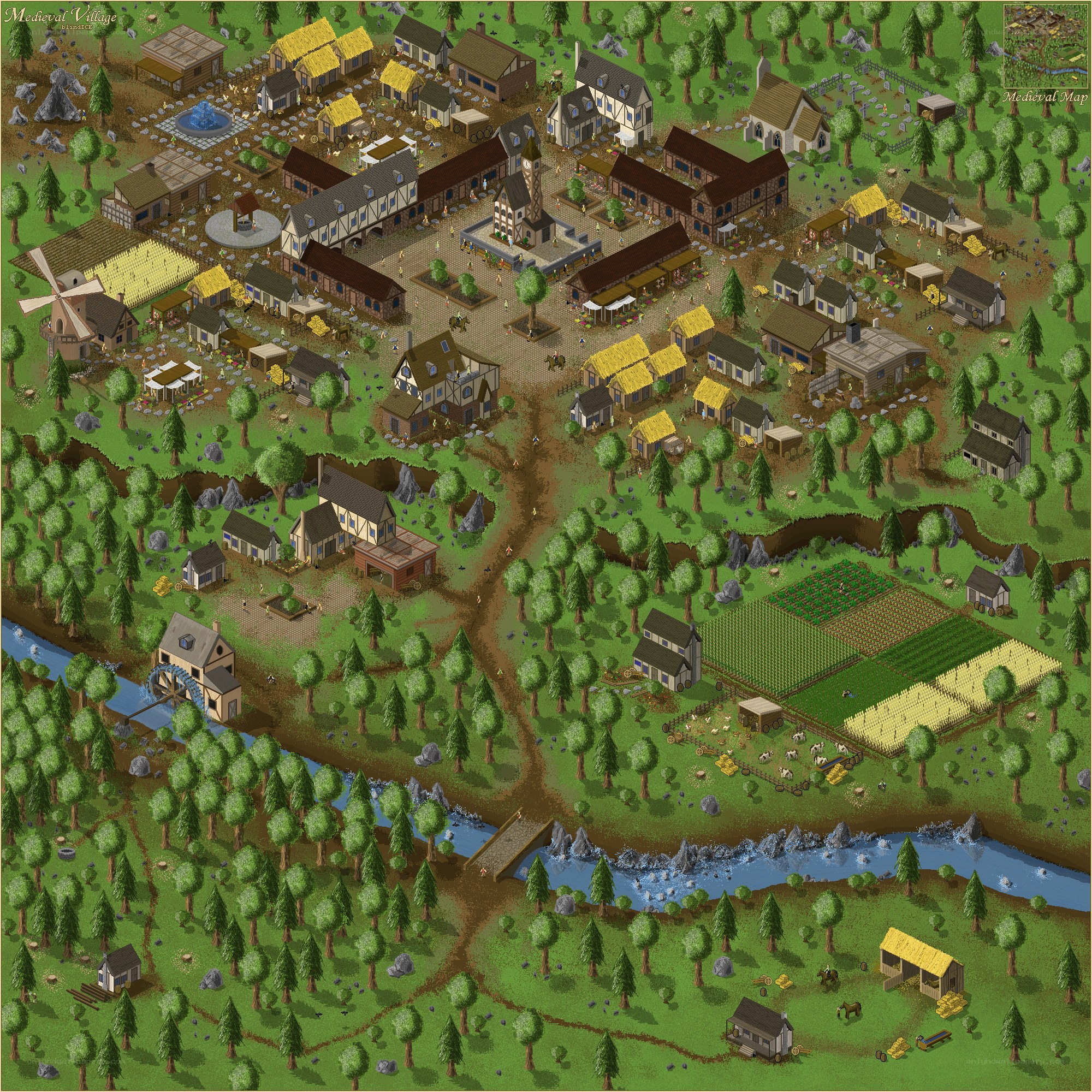 Medieval Village Map