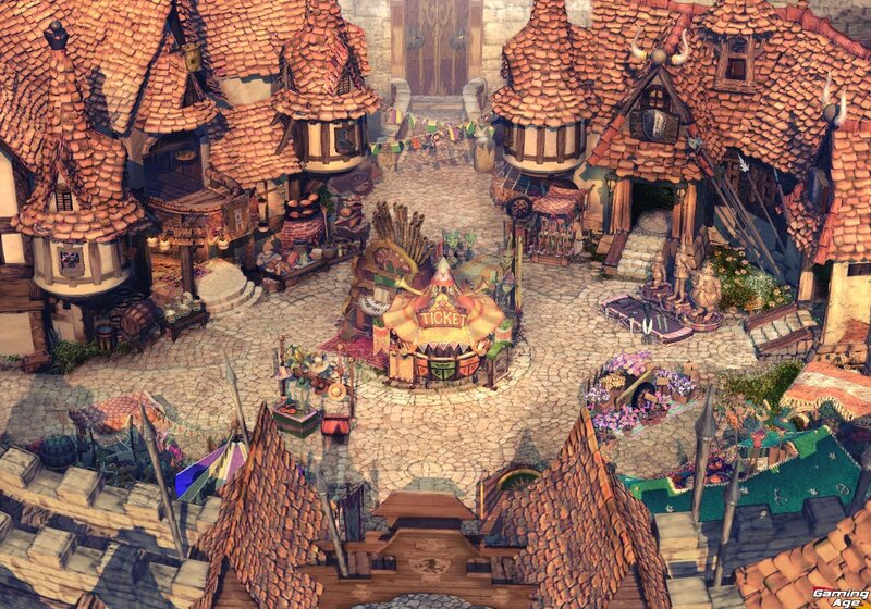 medieval village marketplace