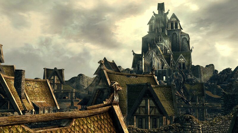 Medieval Village Rooftops