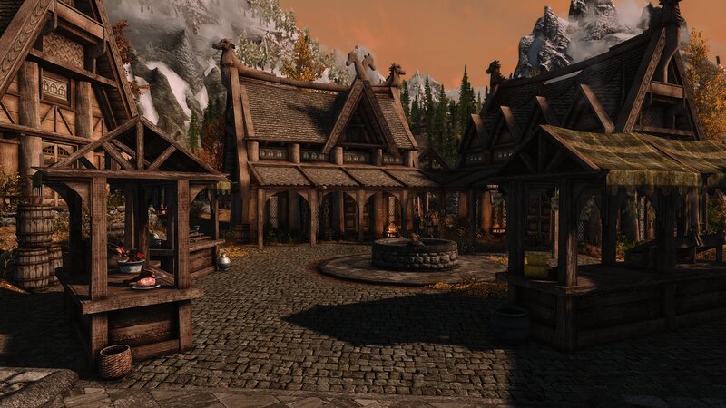 Medieval Village Square — Brown, Serene