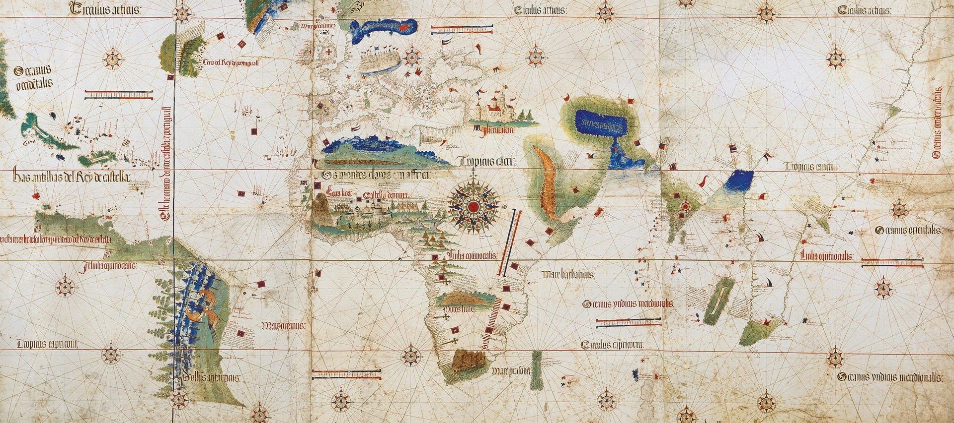 Medieval world map from the 15th century