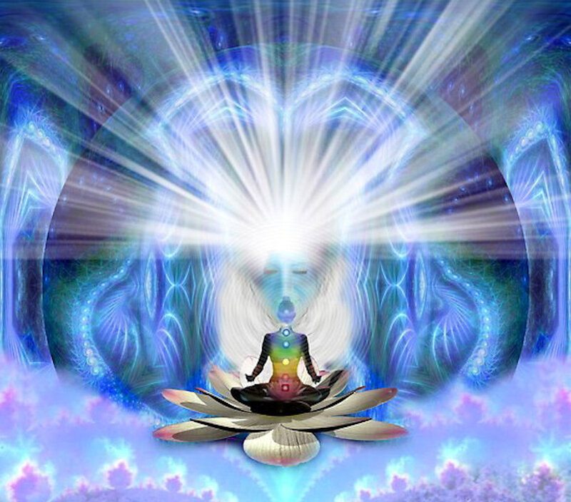 Meditating Figure on Lotus