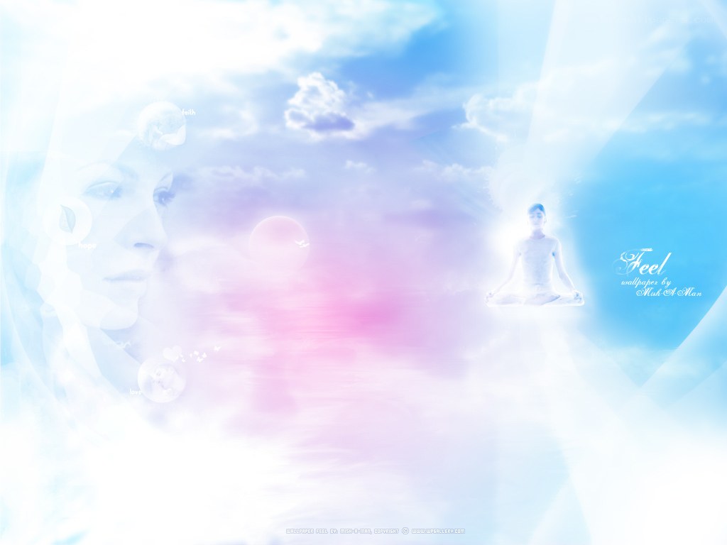 Meditation in a dreamy sky