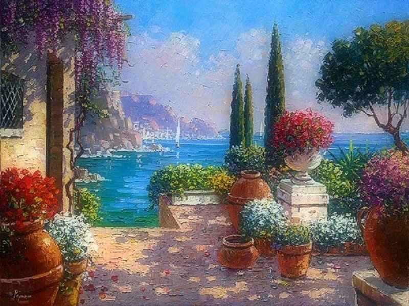 Mediterranean Garden View
