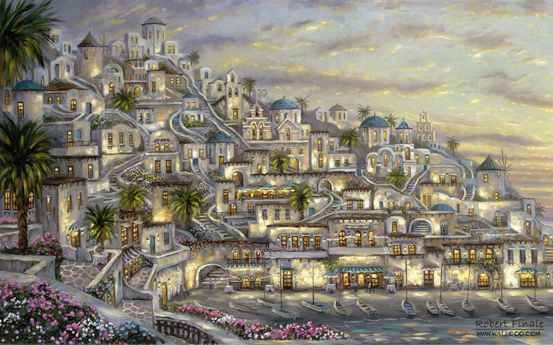 Mediterranean Hillside Village