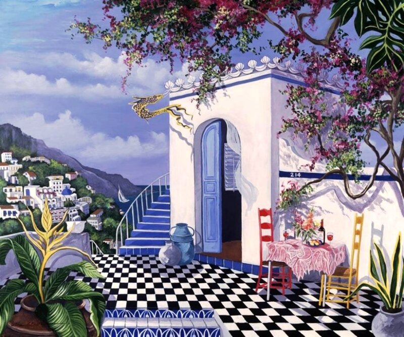 Mediterranean Terrace — White