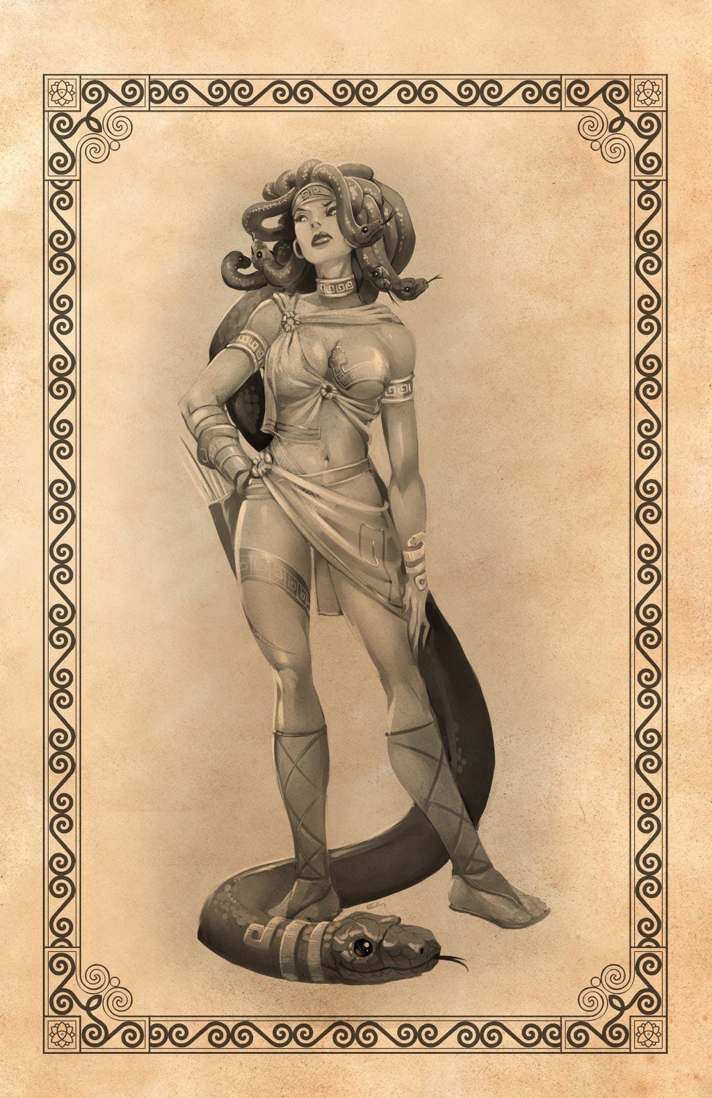 Medusa character illustration