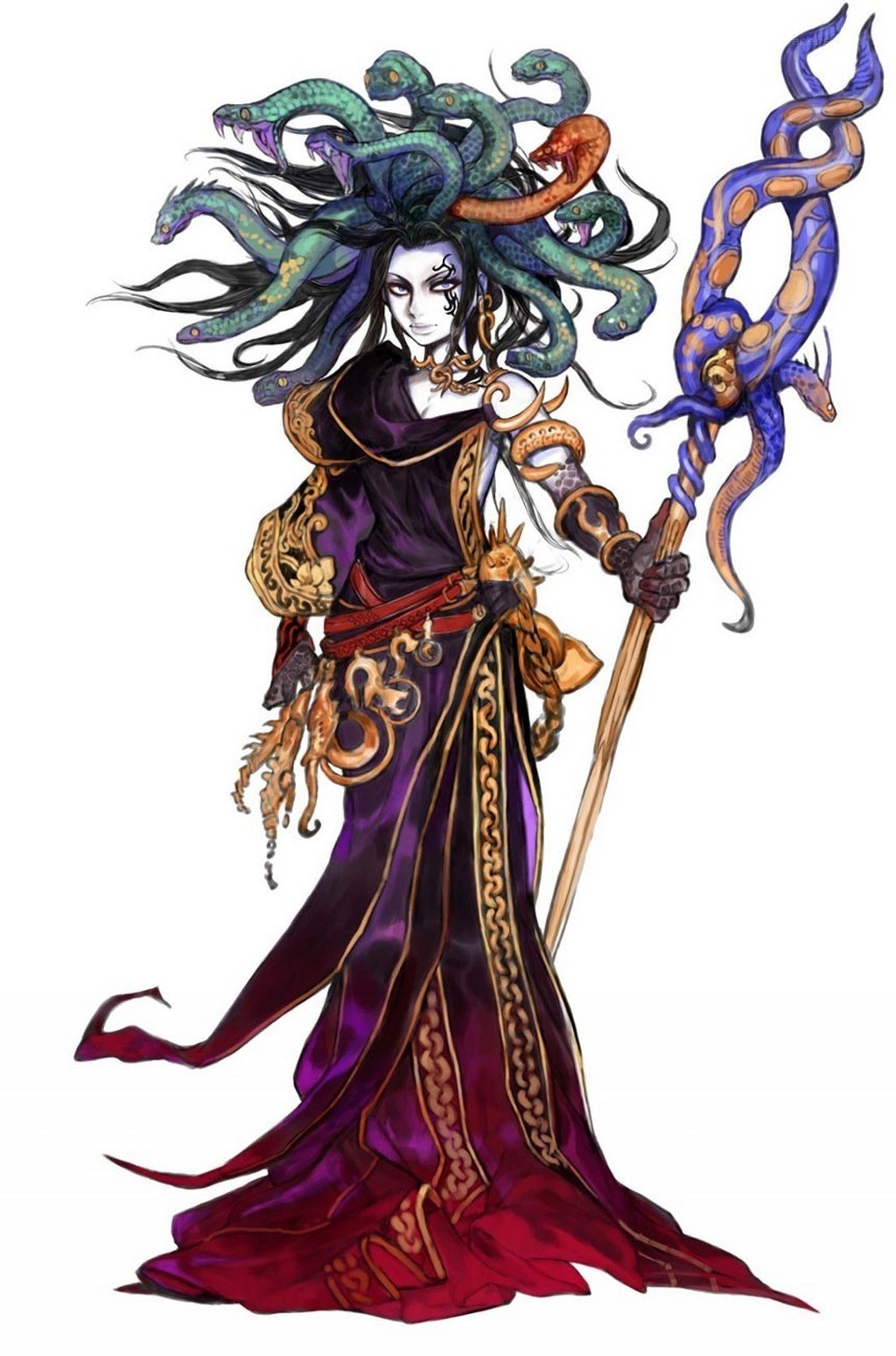 Medusa character with snakes