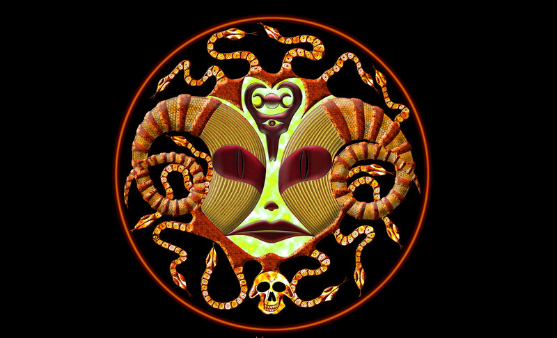 Medusa-like Creature — Black
