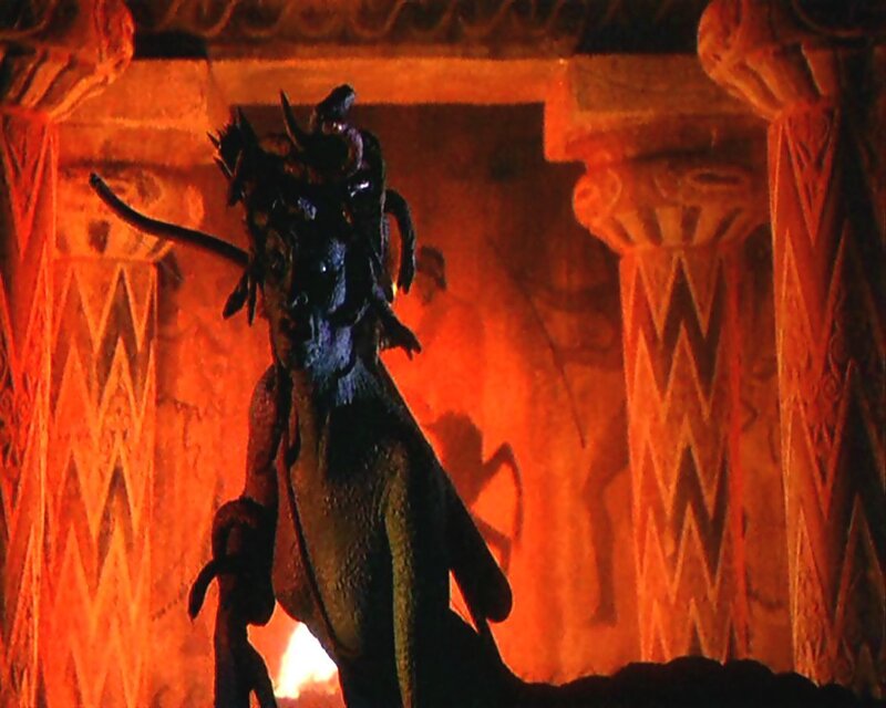 Medusa statue in temple