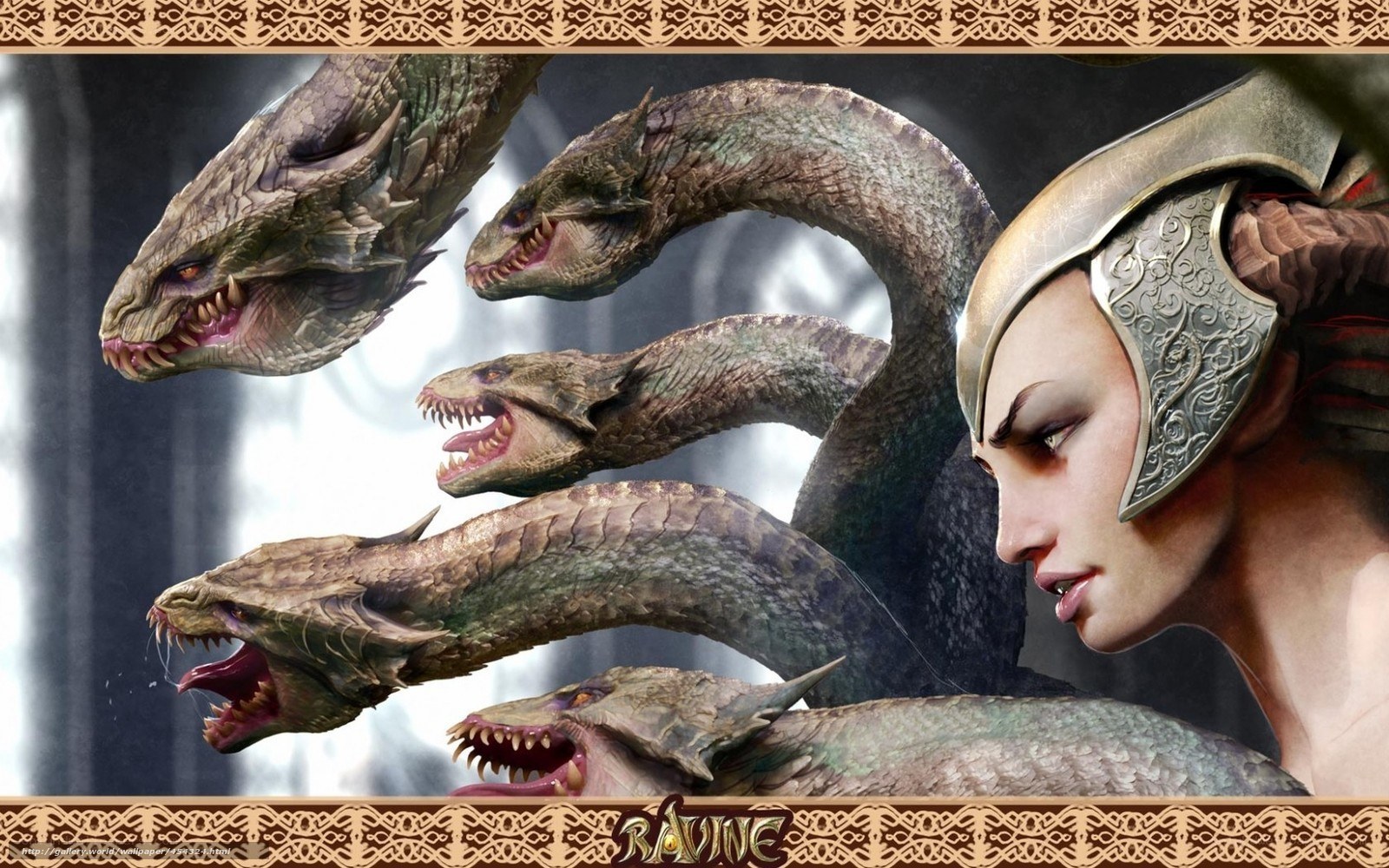 Medusa with six snake heads