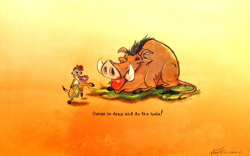 Meerkat and Warthog — Orange