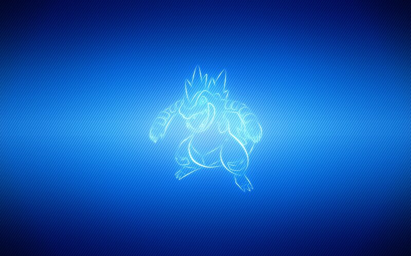 Mega Evolution outline on blue