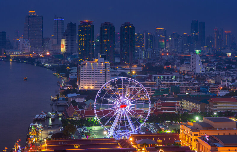 Mega Ferris Wheel at Night