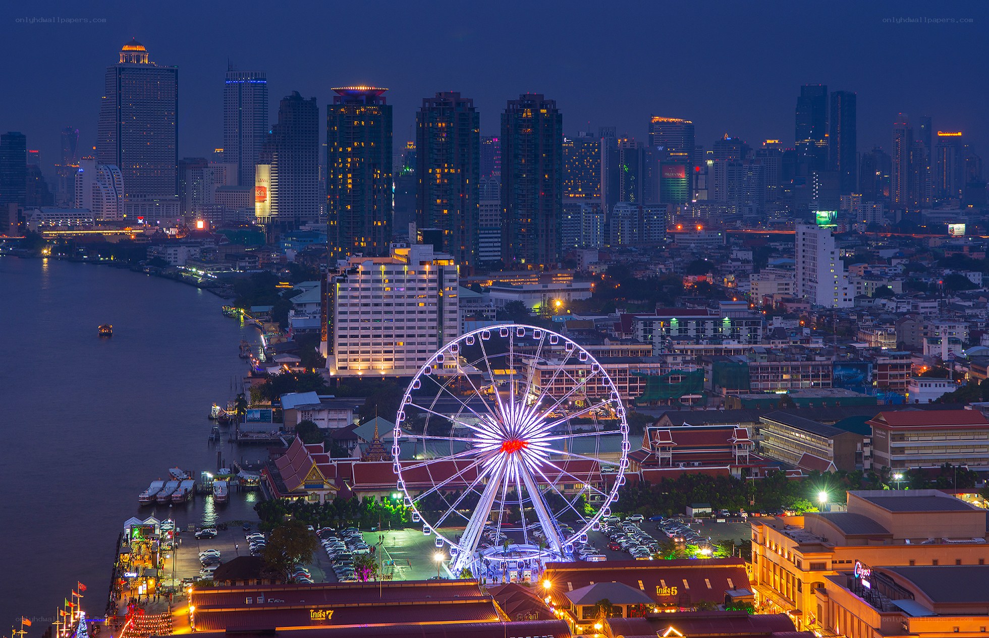 Mega Ferris Wheel at Night