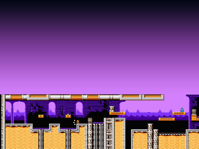 Mega Man 2 gameplay scene