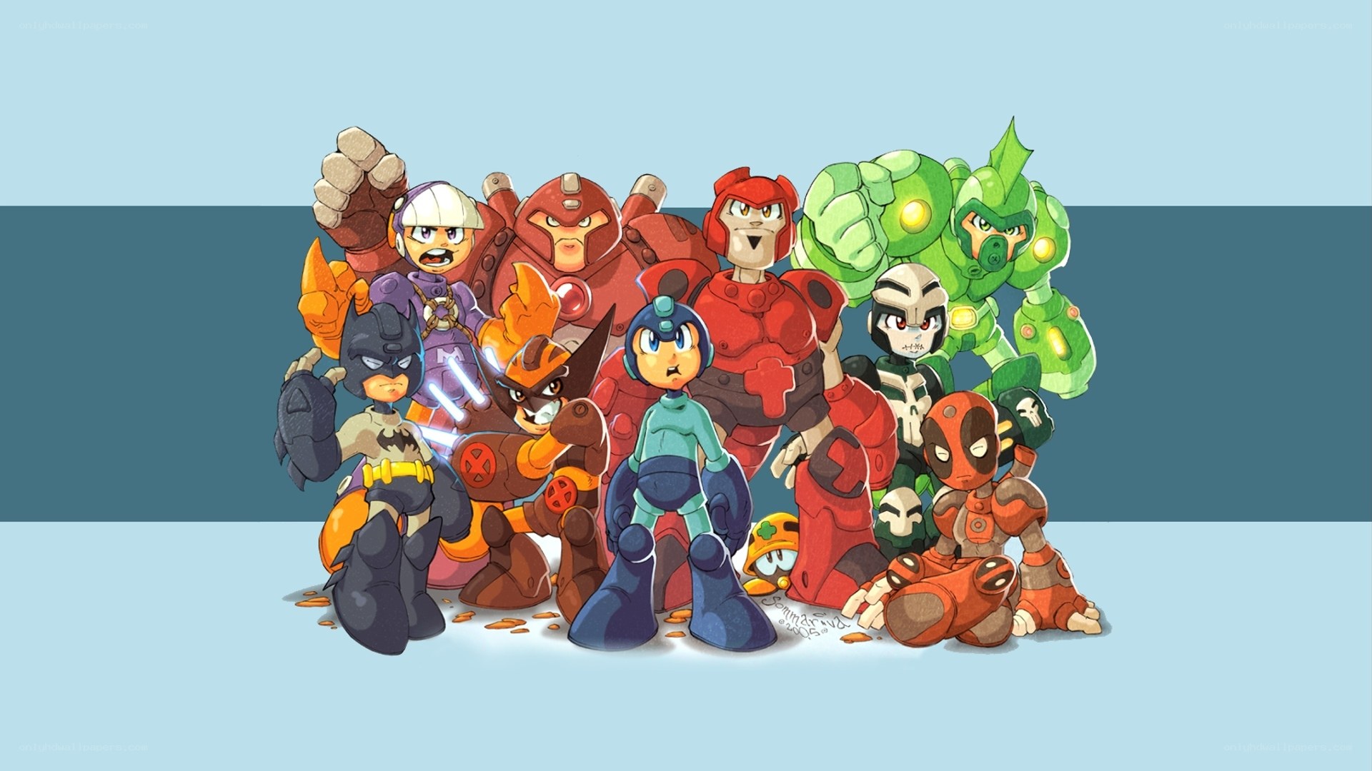 Mega Man and allies group