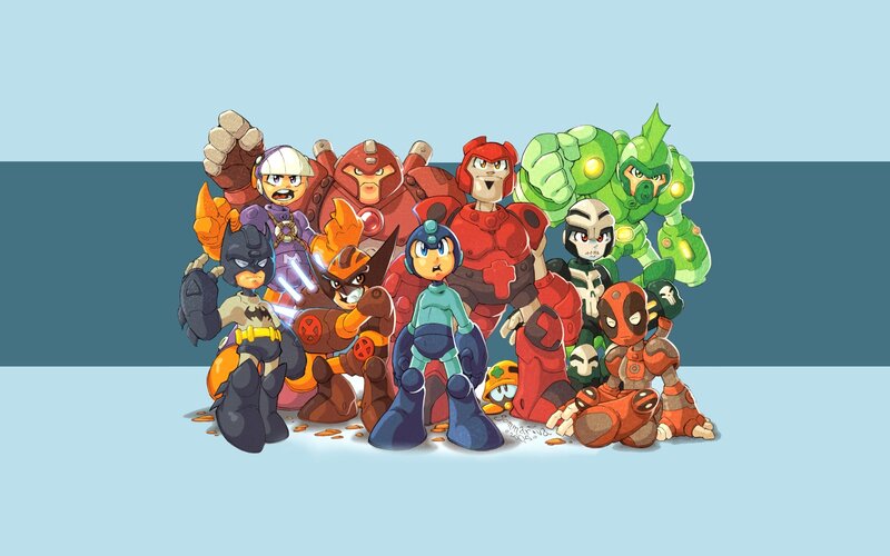 Mega Man and allies group