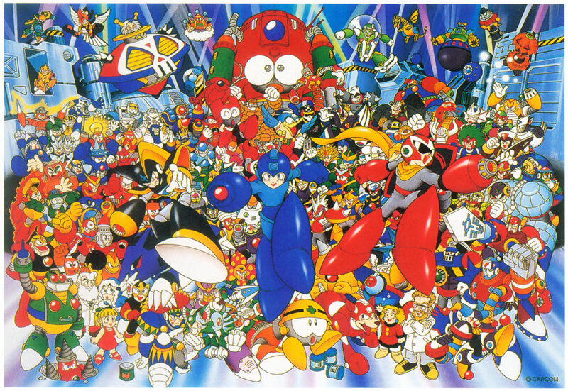 Mega Man and Enemies — Blue