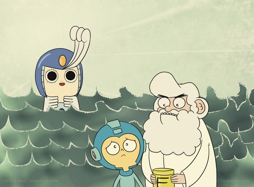 Mega Man and friends in water
