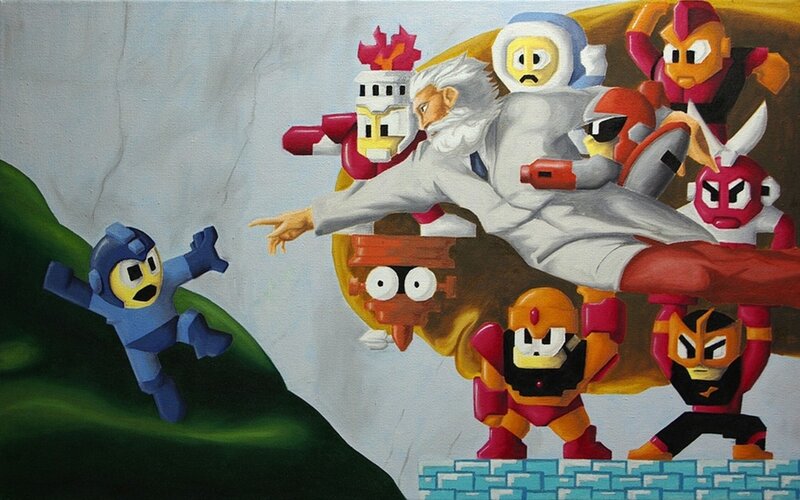 Mega Man and Robots — Blue