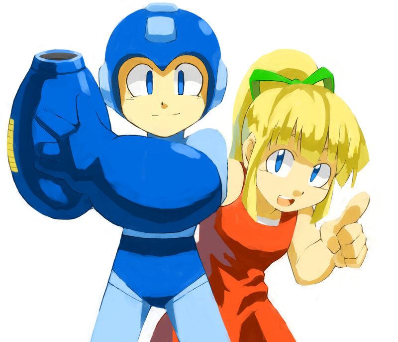 Mega Man and Roll together