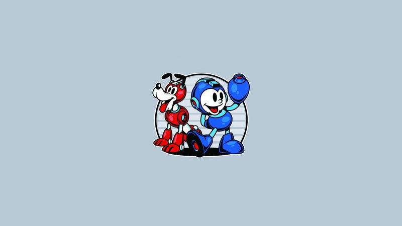 Mega Man and Rush logo