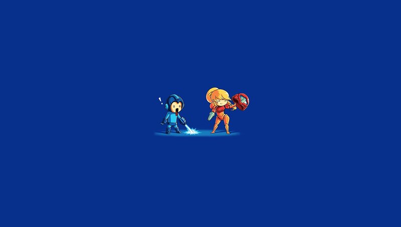 Mega Man and Samus — Blue