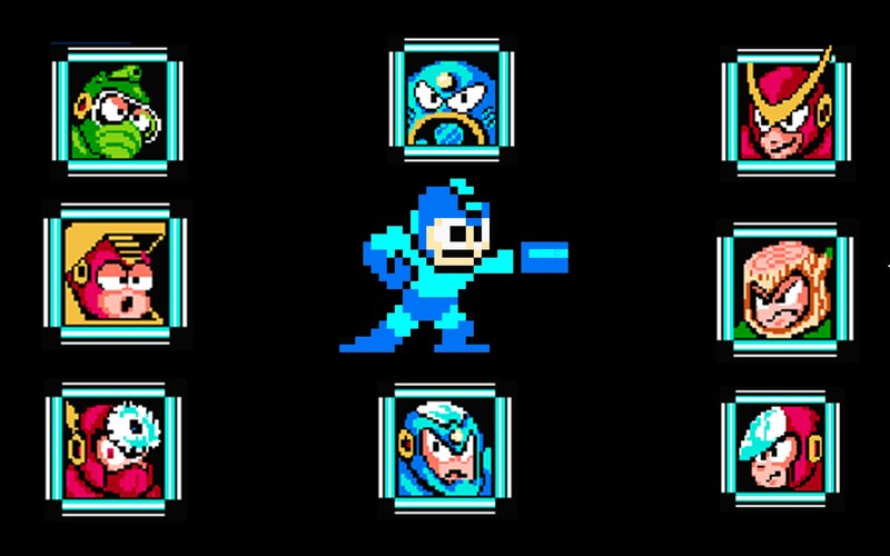 Mega Man boss selection screen