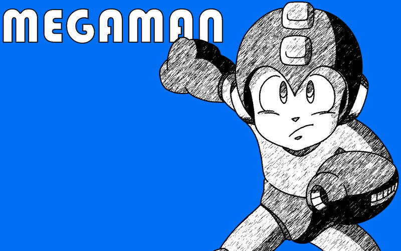 Mega Man Character — Blue, Determined