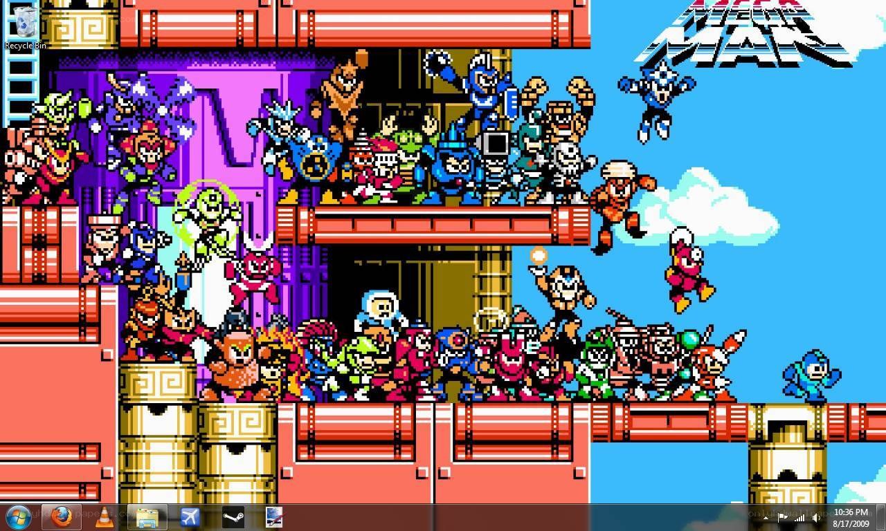 Mega Man character collage