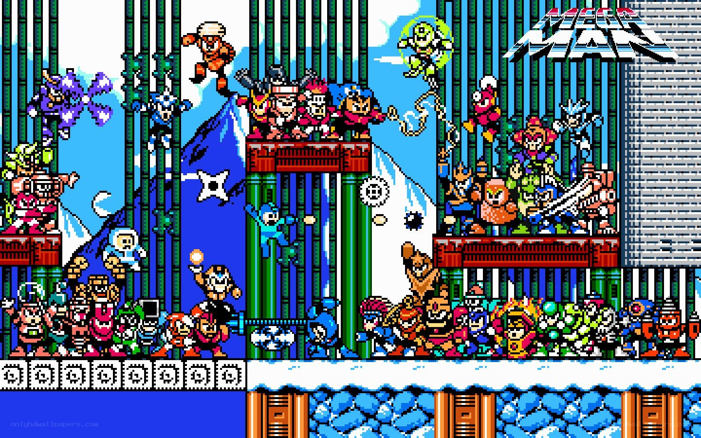 Mega Man character collage