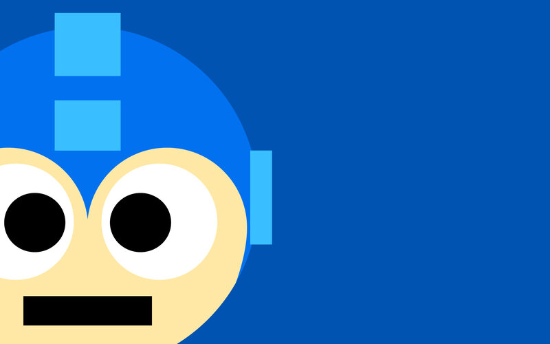 Mega Man Character Face — Blue