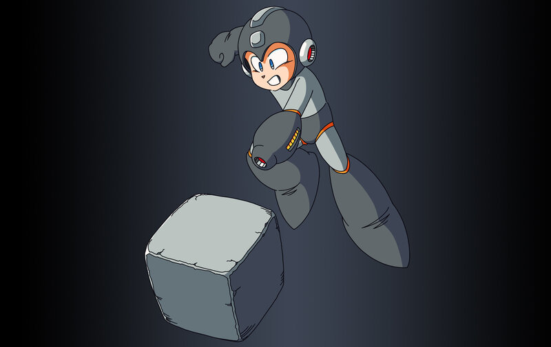 Mega Man Character — Gray