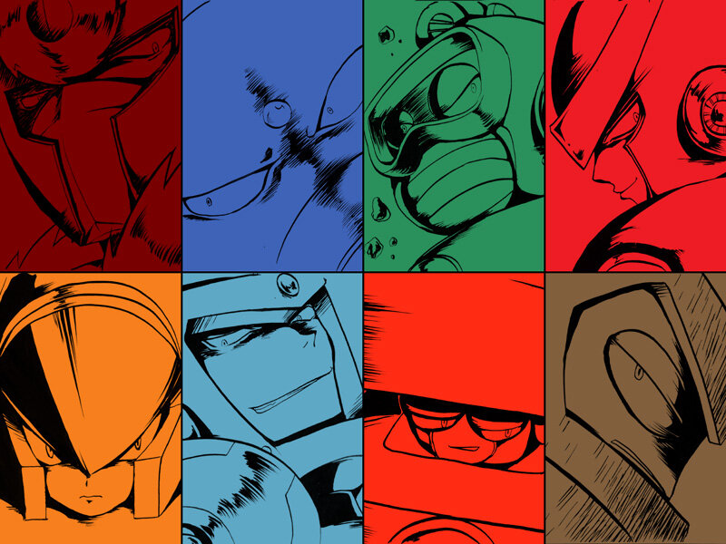 Mega Man character grid