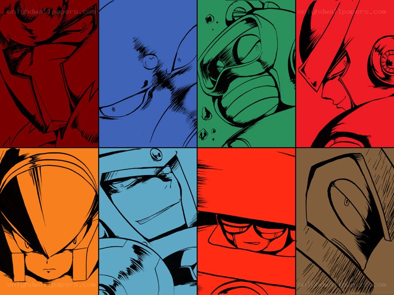 Mega Man character grid