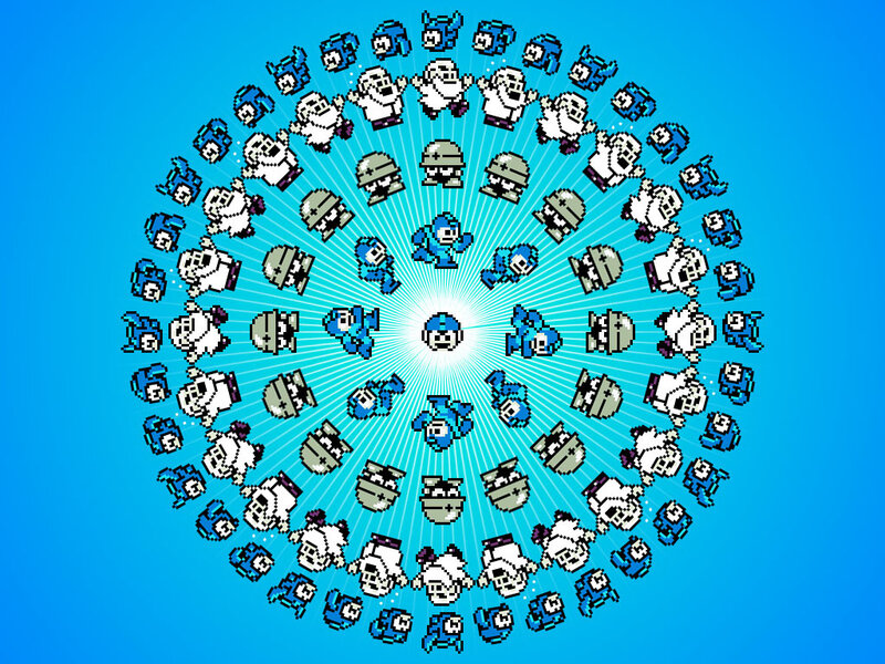 Mega Man character mandala