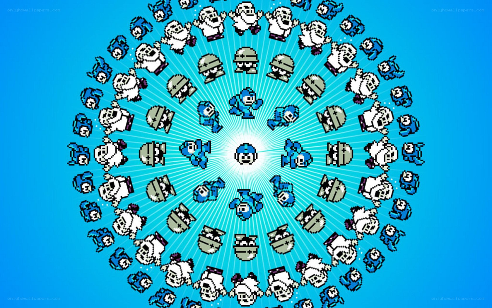 Mega Man character mandala