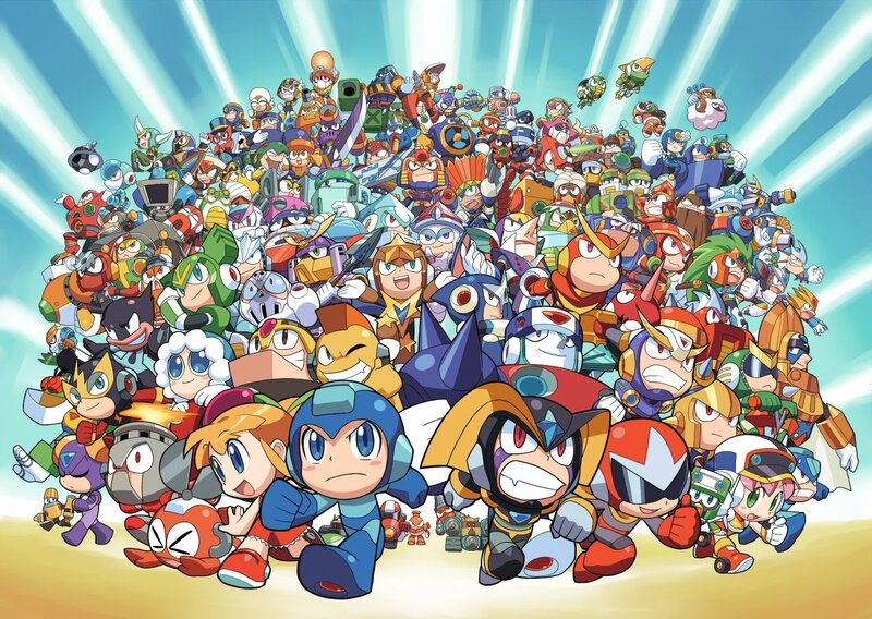 Mega Man Characters Group — Blue