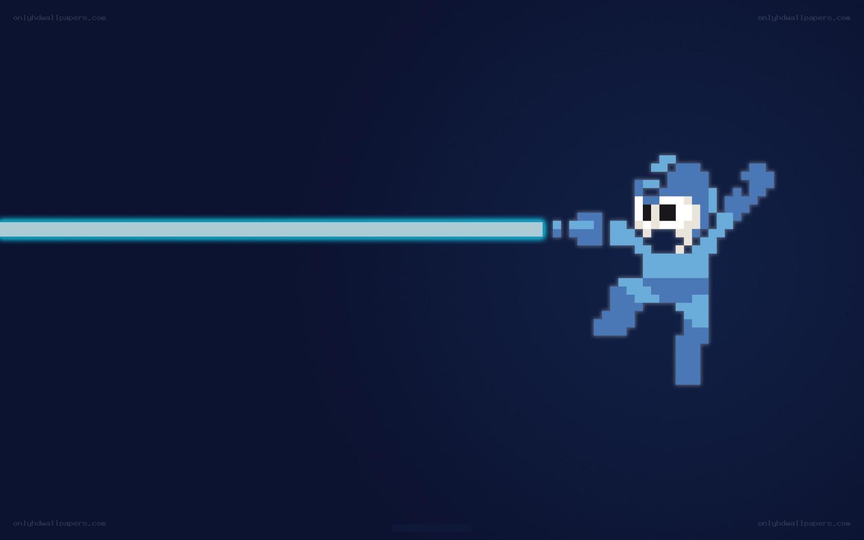 Mega Man firing laser