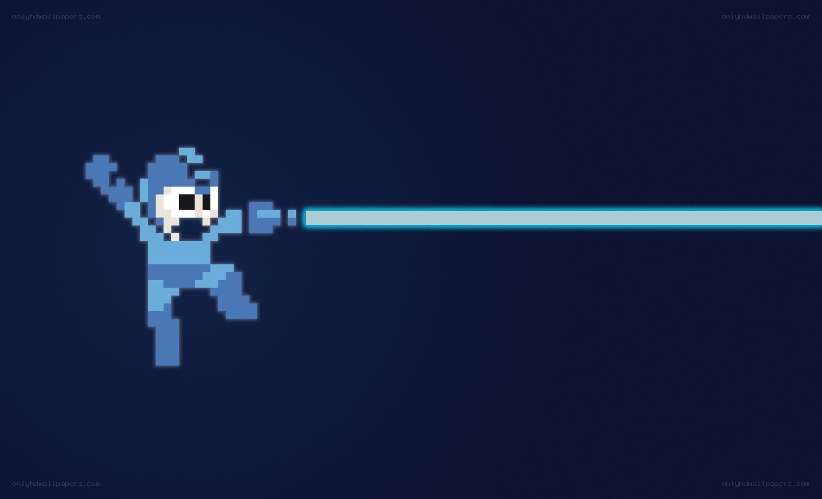 Mega Man firing laser
