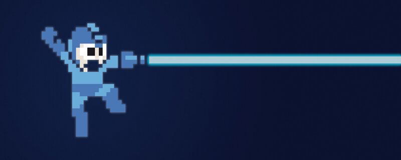 Mega Man firing laser