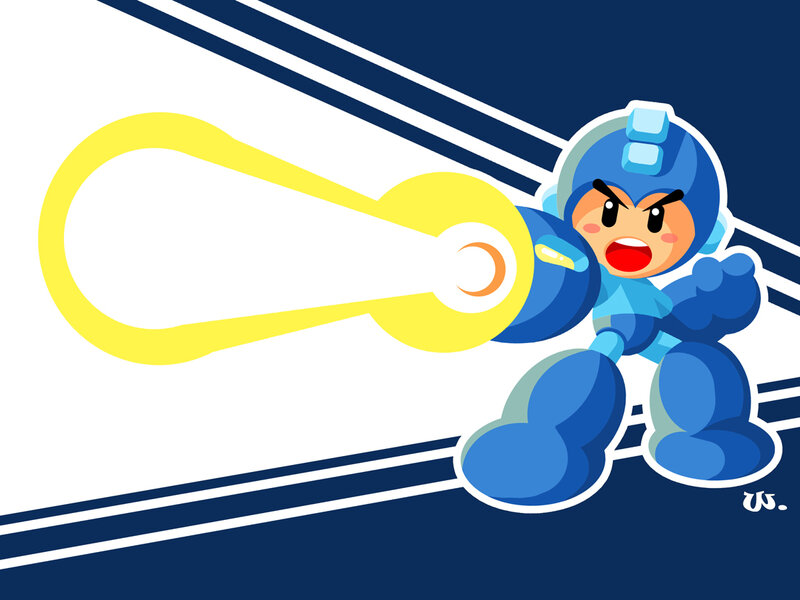 Mega Man firing weapon