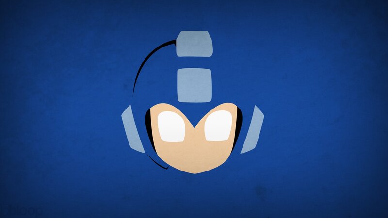 Mega Man Head — Blue, Calm