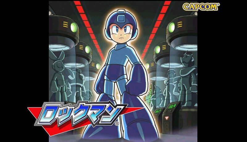 Mega Man in a lab