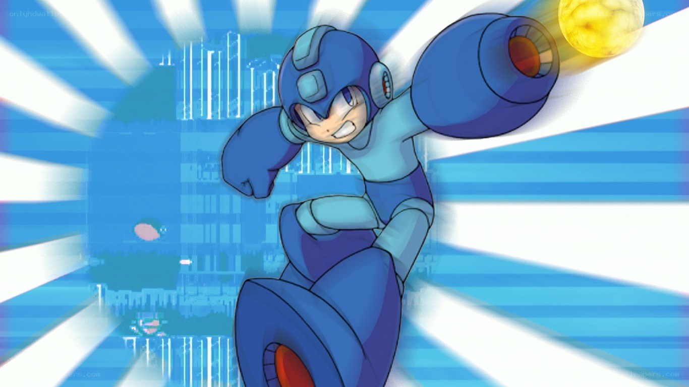 Mega Man in action