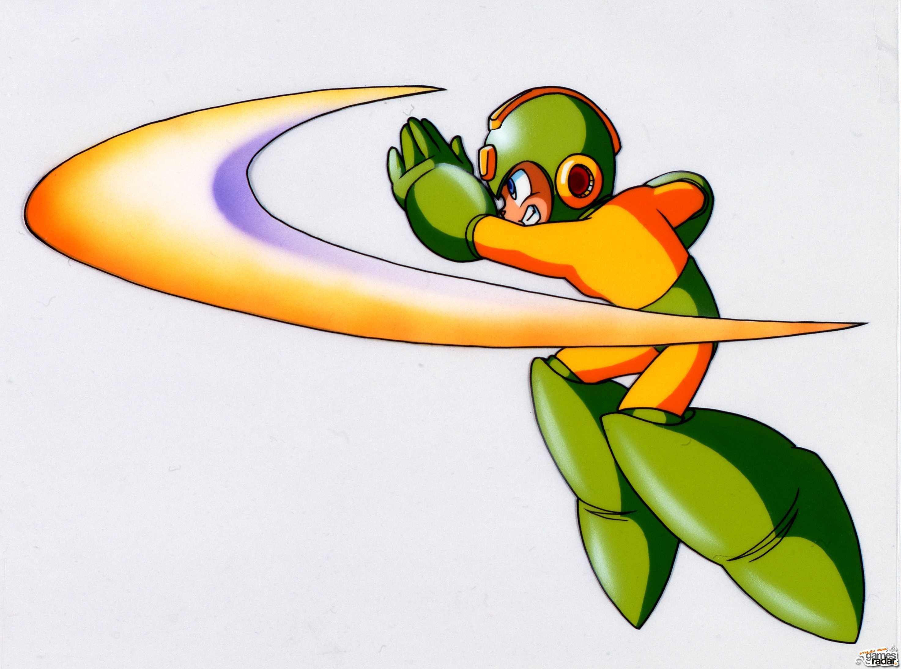 Mega Man in action