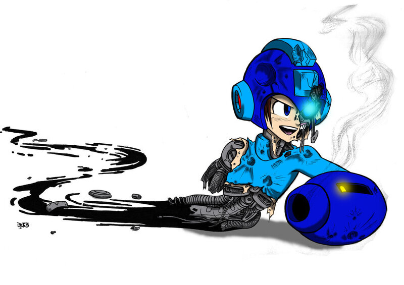 Mega Man in action